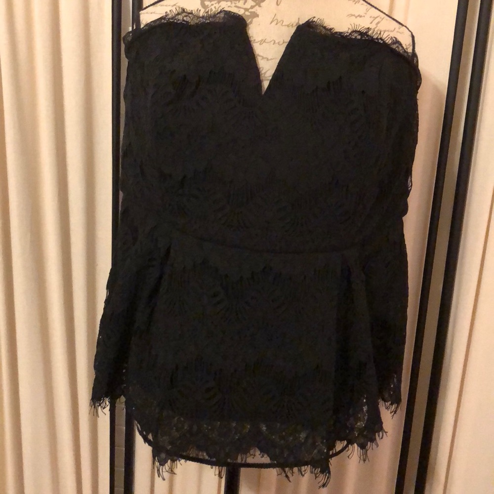 Sexy Black Lace Bustier